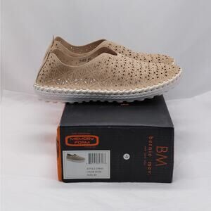 Bernie Mev Women Slip On Shoes Size EU 40 Nude Laser Cut Comfort Travel Everyday